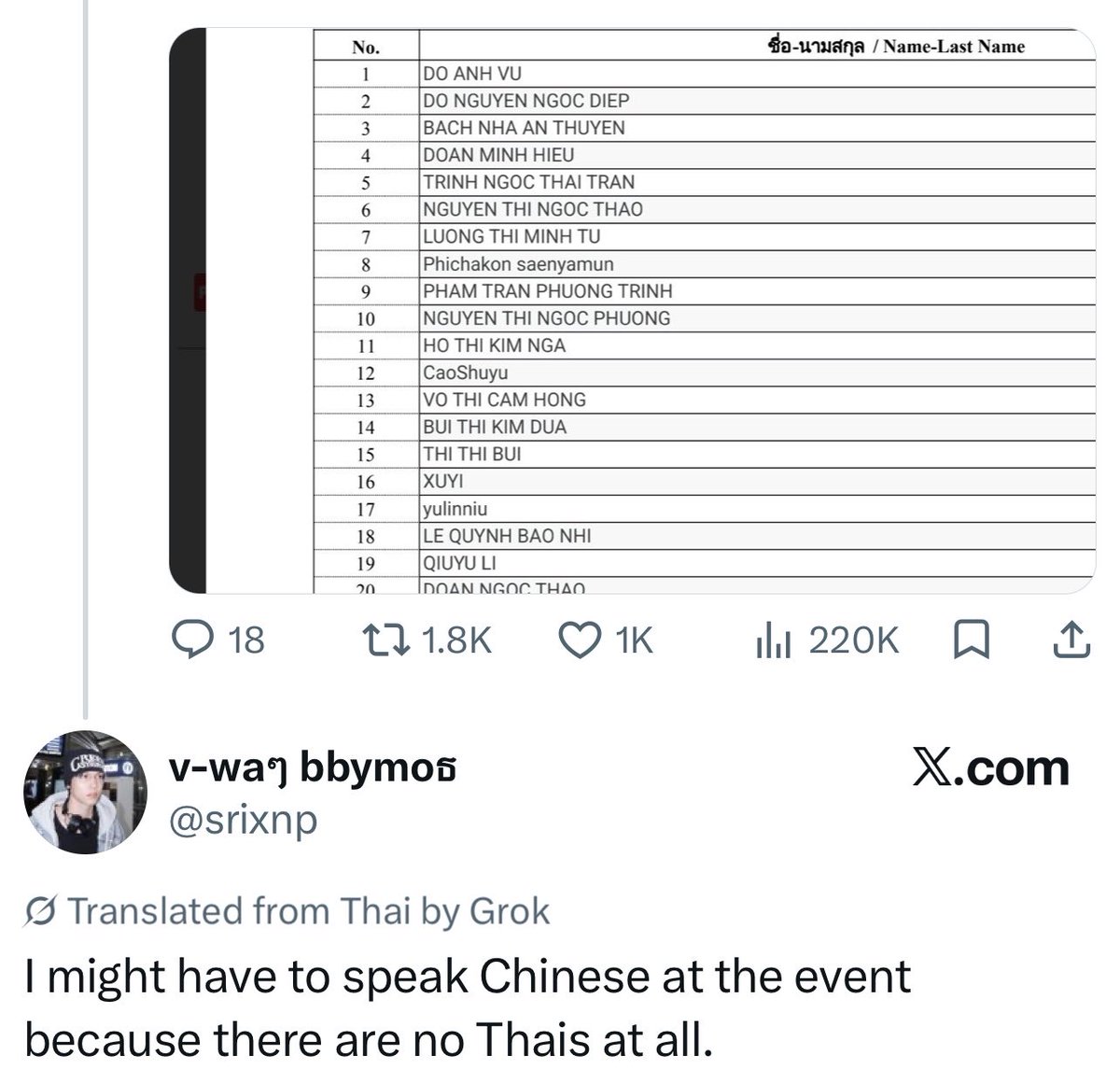 palmneungcore's tweet photo. honestly why is every interfan called a chinese fan now the xenophobia is insaneeeeee you can’t be serious! 
those are vietnamese names you guys are acting like white racists!!! https://t.co/VnCXTKKKwd
