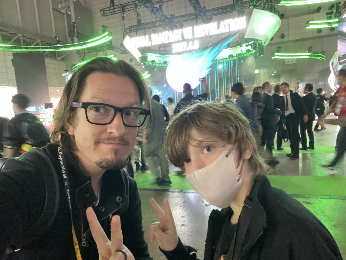 Benjamin_Taylor's tweet photo. First time at TGS with my son and got to show him papa’s company’s booth ☄️ 
Here’s to the next generation of gamedev https://t.co/WXF1ET6NU9