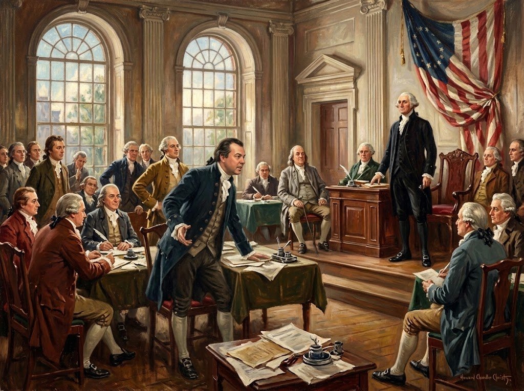 TonyForLP's tweet photo. Happy Constitution Day, American friends!

On this day in 1787, 39 delegates signed the Constitution of the United States of America at the Constitutional Convention in Philadelphia. 

We were not throwing away our shot as a country! https://t.co/eVyb07O6Fu