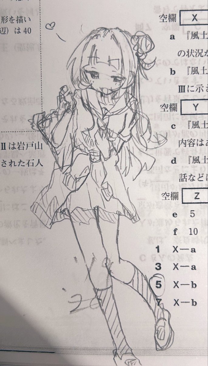 riri_lx_xl's tweet photo. 授業中に描いたギャル🌙 https://t.co/9neqN2okH6