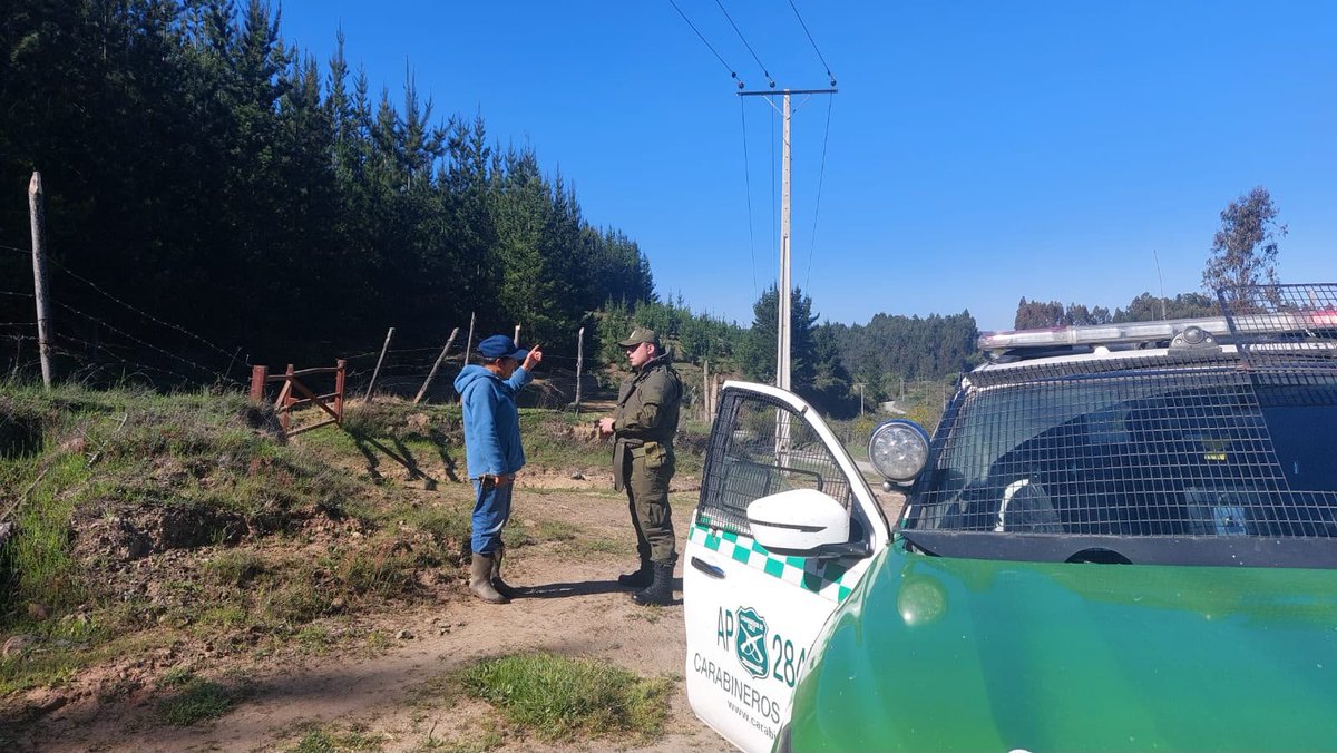 CarabBioBio's tweet photo. Carabineros de la Tenencia de #Hualqui y sus destacamentos de #Quilacoya y #Talcamávida, realizaron patrullajes preventivos por sectores rurales de la comuna, entregando recomendaciones a los propietarios de animales para prevenir el abigeato y reforzar las medidas de seguridad. https://t.co/ASXF8EaJz5