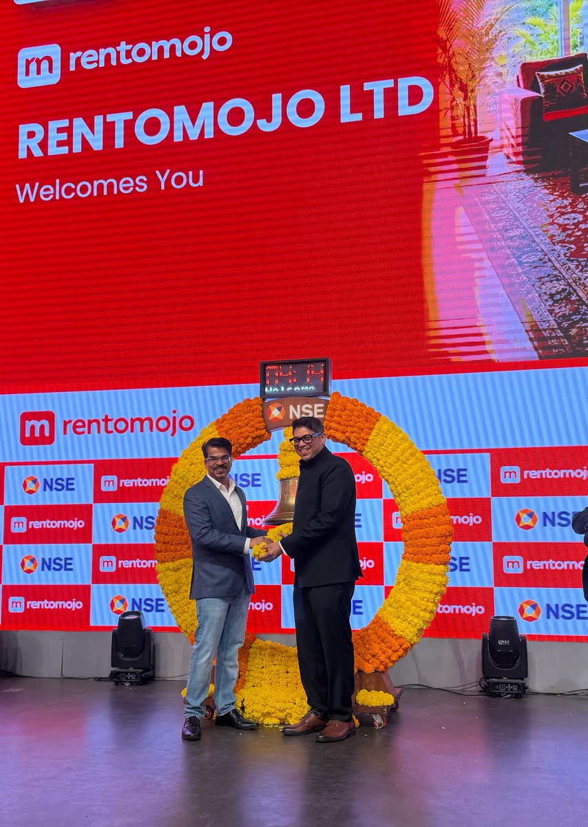 amanvoid's tweet photo. Some journeys you don’t get to be part of, but you get the privilege of watching closely.
 
Watching @venkypeddi and our team celebrate @rentomojo's listing today is one of those moments.
 
I wasn’t around for the RentoMojo investment, but working with Venkatesh has given me a glimpse into the kind of investor he has been for the company - there through the good years, and through the many years of building along the way.
 
This is a special one, watching someone that I work closely with celebrate a journey like this.
 
And, of course, none of this without the vision, grit and years of building by Geetansh. 
 
Congratulations Venky, here's to many more! @ChirataeVC