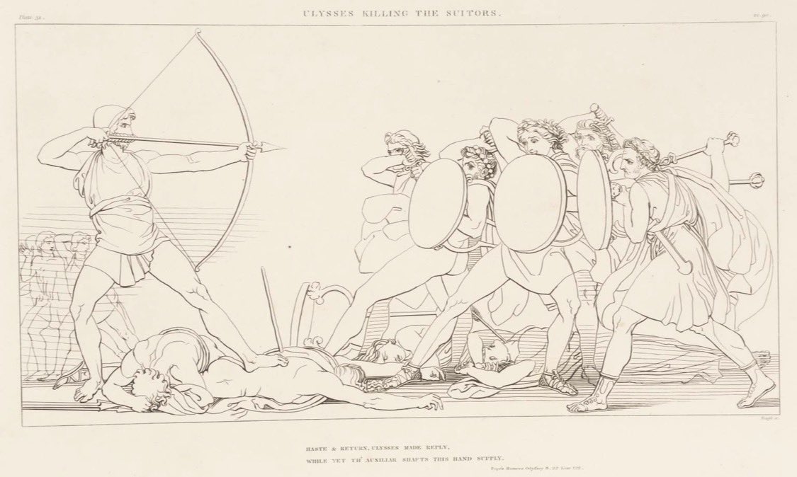 KetaApish's tweet photo. John Flaxman illustrations for Odyssey.. heritage press used to print a nice edition of Popes translation along with these illustrations. Very easy to find on eBay.. can be pricey but well worth it if you like Pope https://t.co/LdQzLNepD8