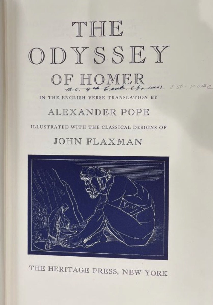 KetaApish's tweet photo. John Flaxman illustrations for Odyssey.. heritage press used to print a nice edition of Popes translation along with these illustrations. Very easy to find on eBay.. can be pricey but well worth it if you like Pope https://t.co/LdQzLNepD8