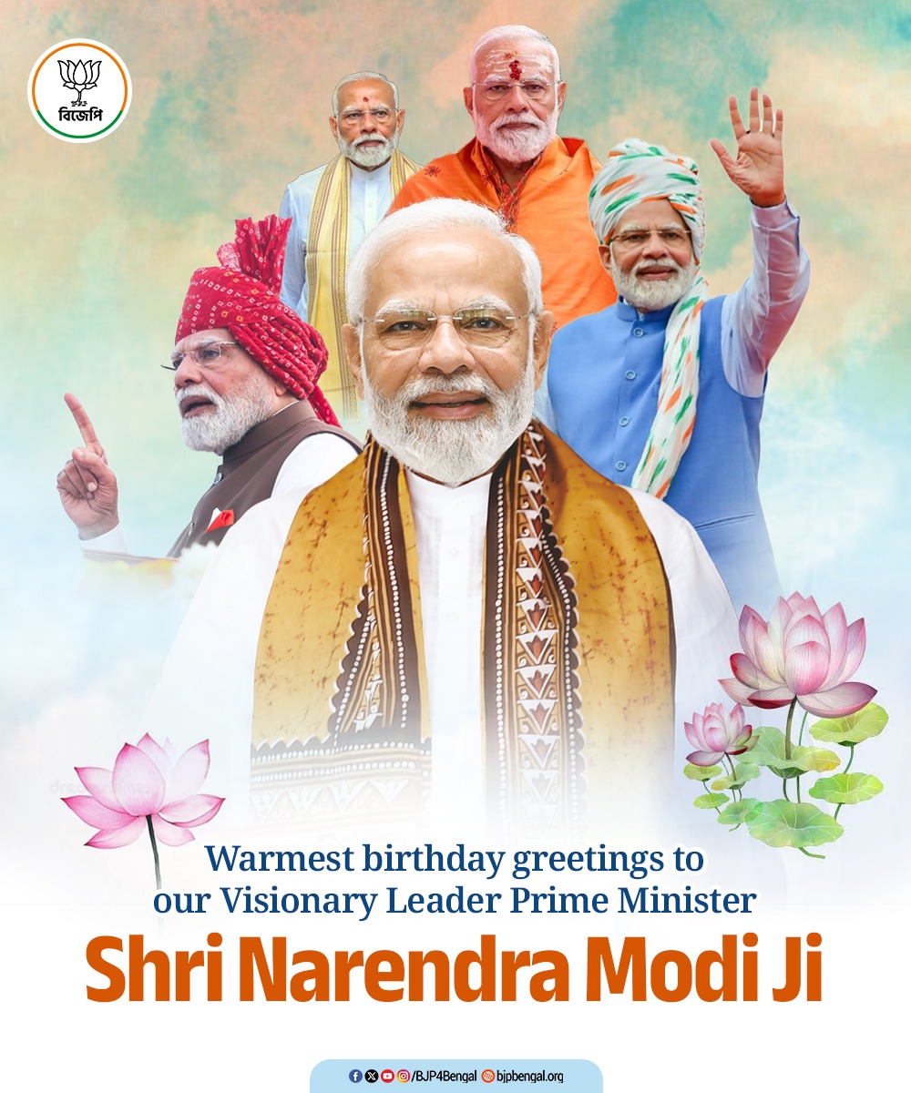 prnbskdr's tweet photo. Happy Birthday, Narendra Modi ji! From chaiwala to the highest office, your journey remains the greatest motivation for every Indian. Offering my #AshirwadKaDiya with heartfelt wishes today. https://t.co/EAPtLa0UsP