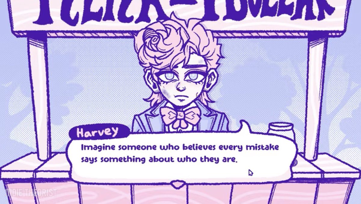 BrookCookieGirl's tweet photo. @shroomychrist This line. This game is amazing as well as the overall lore that is in each of the BloodMoney games.
But this line hit me hard as it made me think of myself: such as how many mistakes I’ve made and how I try to be better after I make them.

It’s deep, but it feels so real. https://t.co/9JDzzzAyGq