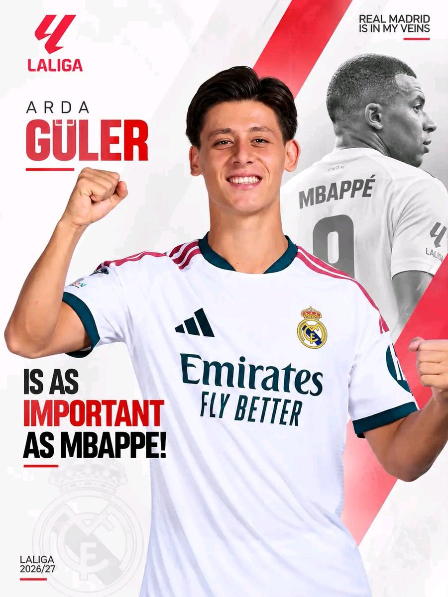 itz_As_yusif's tweet photo. 🚨 𝐍𝐄𝐖: 𝐀𝐑𝐃𝐀 𝐆Ü𝐋𝐄𝐑 𝐇𝐀𝐒 𝐄𝐀𝐑𝐍𝐄𝐃 𝐇𝐈𝐒 𝐏𝐋𝐀𝐂𝐄 𝐀𝐒 𝐀 𝐅𝐈𝐑𝐒𝐓-𝐂𝐇𝐎𝐈𝐂𝐄 𝐒𝐓𝐀𝐑𝐓𝐄𝐑.

Diario AS now sees Arda’s place in the starting XI at the same level as Kylian Mbappé. 🤍 https://t.co/63yacwzWRA