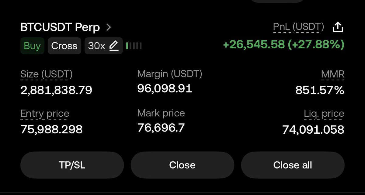 Cryptolahmac's tweet photo. Pozu kapatıyorum güzel para kanka 💪😄 #okx #bitcoin #futures https://t.co/ha75JpWIsr