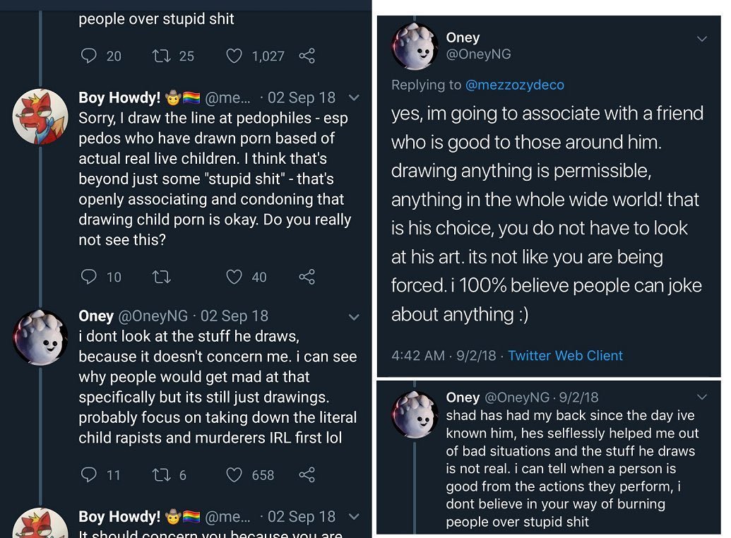 kawykal's tweet photo. @Vinny8716 @ChazingtonYT chris himself defended shadman drawing art of keemstar's daughter -- he literally used the "its just fiction!" argument  and chose to stay friends with shadman, along with cory https://t.co/jd2vX2UMpM