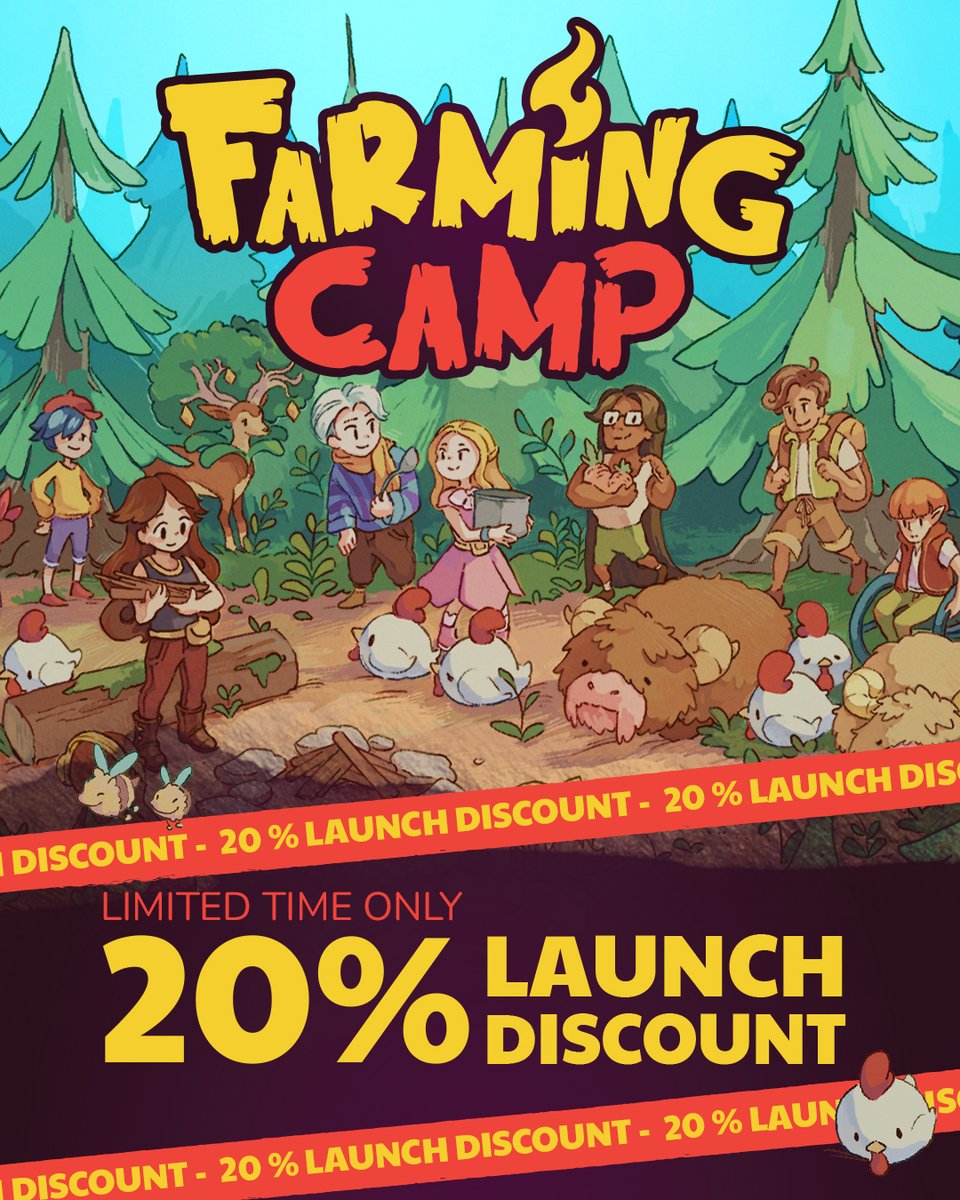 SOEDESCO's tweet photo. 🌱 Only a few more days until Farming Camp opens its gates!
The cozy story-driven farming adventure launches September 24 on #Steam, #PS5, #Xbox Series X|S, Xbox on PC, and #NintendoSwitch! 💚

✨ Enjoy a 20% launch discount for a limited time!

Who’s ready for camp? 🙌 https://t.co/6KOeCnQAIC