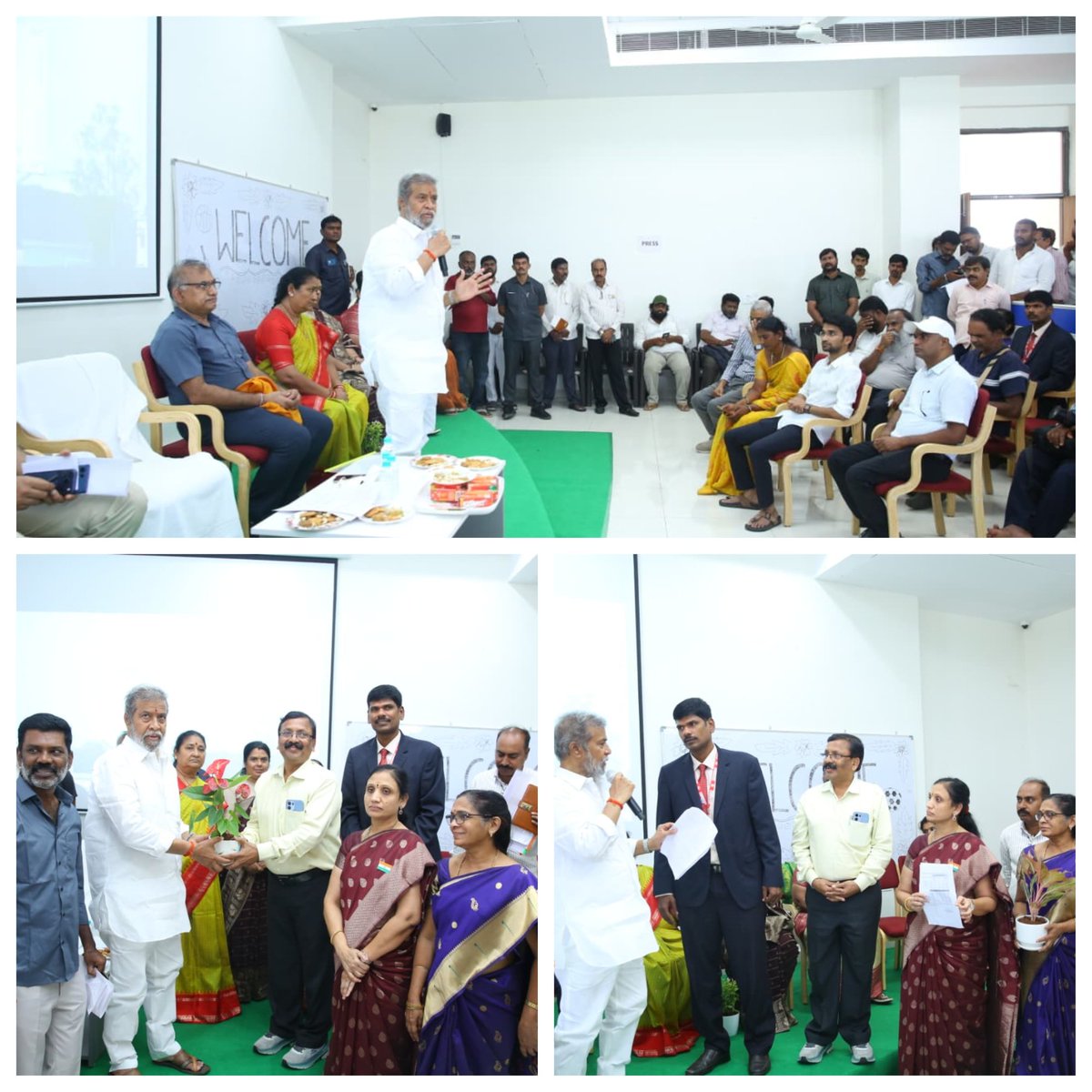 dmho_sangareddy's tweet photo. Dr. K. Lalitha Devi, DM&amp;HO, Sangareddy, attended the Hon’ble Health Minister’s programme at the Medical College, Sangareddy on 17/09/2026, where TB Mukt Abhiyan kits were distributed to beneficiaries. https://t.co/NPNZIpsFKW