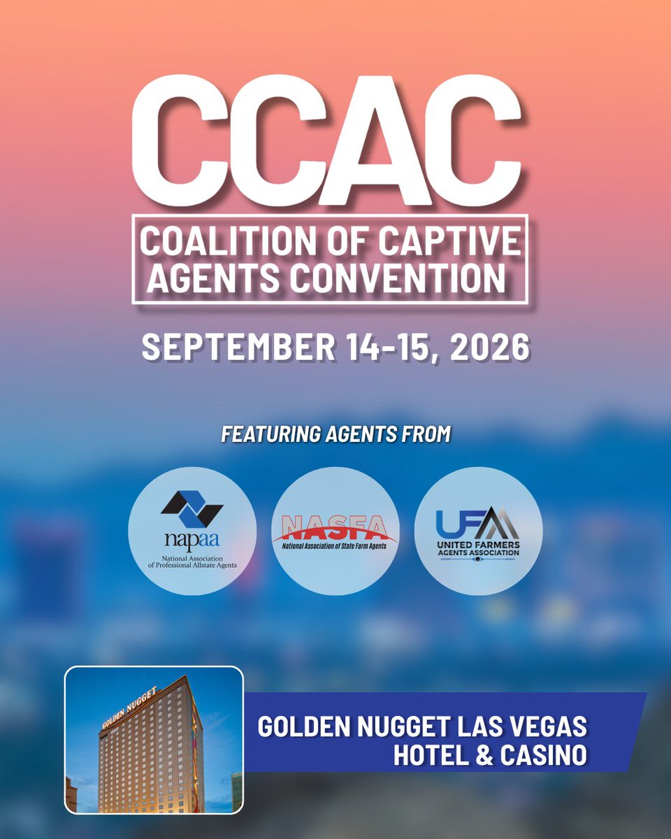 IMIAE's tweet photo. Congratulations on the success of the first Coalition of Captive Agents Convention (CCAC). This event is a collaborative effort of the NAPAA, NASFA, and UFAA. Together, these organizations represent a highly engaged network of agency owners. https://t.co/lfvxuMZV9r