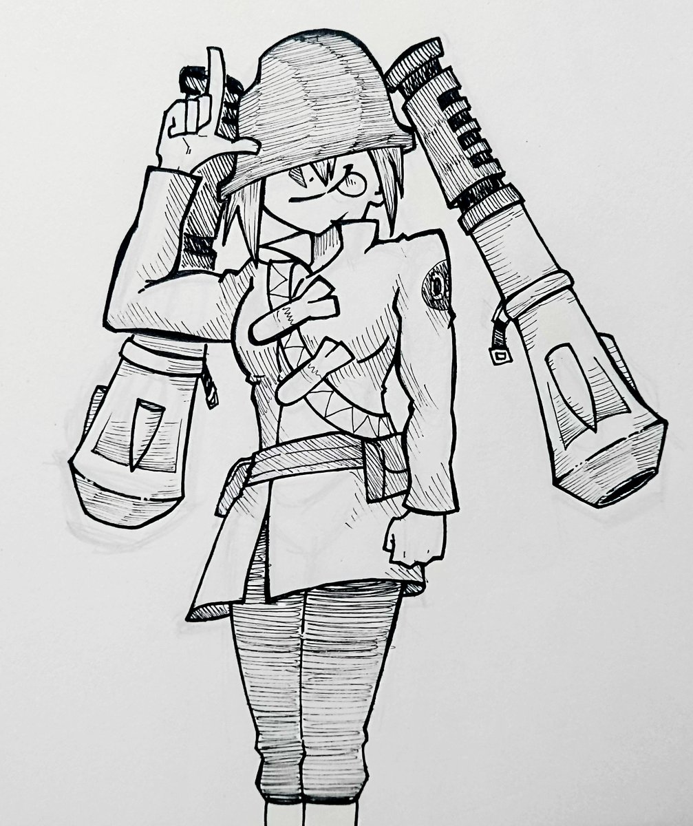 AjKorou_504's tweet photo. more Soldier miku doodle #hatsunemikufanart #tf2soldier https://t.co/U8v1zu6j03