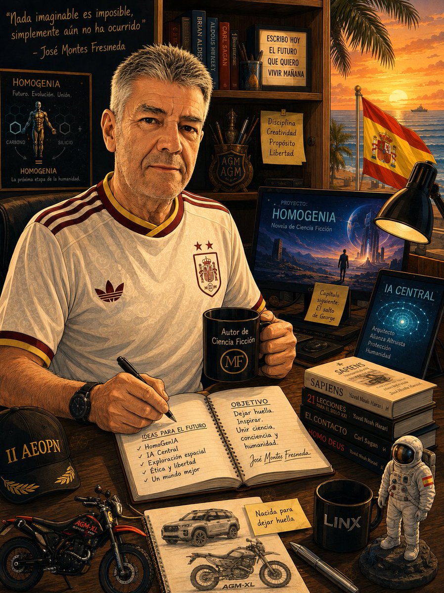 LuthFlanagan's tweet photo. Así es como me imagina la IA tras cientos de horas de conversación. https://t.co/b55PKnQj3D
