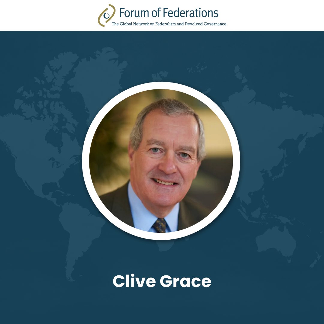 ForumFed's tweet photo. We're pleased to welcome Dr @CliveGrace OBE, as a Non-Resident Fellow at the Forum of Federations.

Dr. Grace is an experienced former public servant with extensive senior executive and non-executive roles in government and commercial sector. https://t.co/EvrSZINtOj