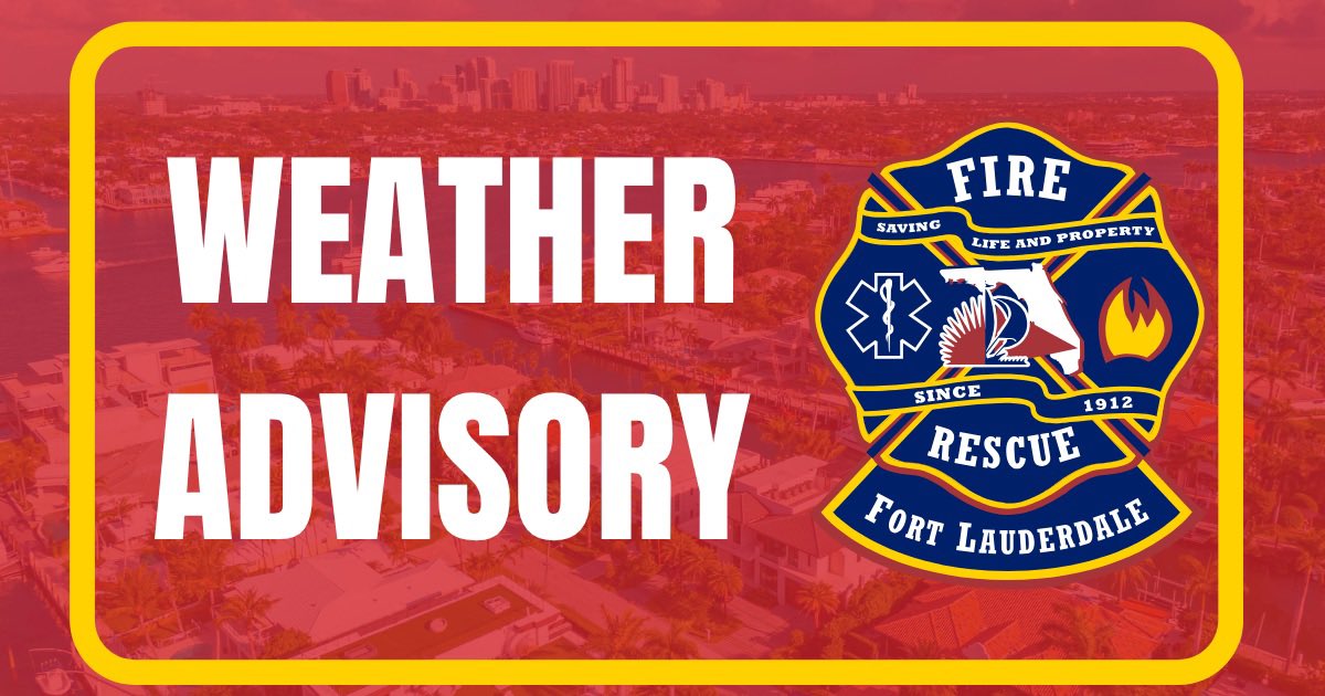 FLFR411's tweet photo. Heavy rain is falling throughout the city and street flooding is occurring. Please use caution on our roadways today. If there's high water on a street, please find an alternate route. Please call 954-828-8000 to report flooding. https://t.co/gxDiYPG0iH