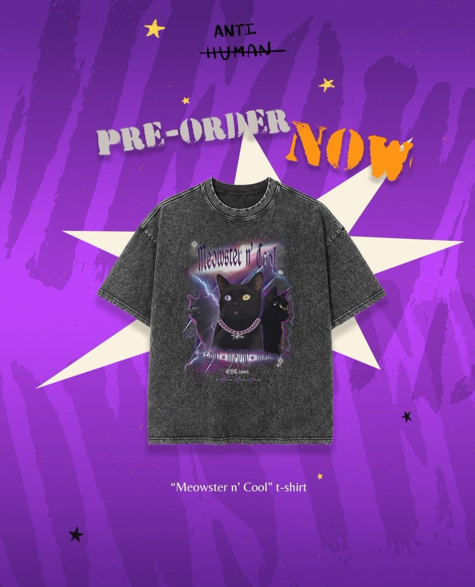 janhaefanpage's tweet photo. 🚨 AVAILABLE FOR PRE-ORDER NOW!
#JANHAE #JANIVERSE #ANTIHUMAN 

🐱🕶️เปิดพรีออเดอร์แล้ววันนี้ “Meowster n’cool oversize t-shirt” เสื้อยืดโอเวอร์ไซส์ลายสุดเท่ที่สายแฟห้ามพลาด! ช้อปก่อน เท่ก่อน นะจ๊ะ

📅 ระยะเวลาเปิดพรี: 17 - 30 กันยายน 2569
📦 กำหนดจัดส่ง: เริ่มทยอยจัดส่ง 5 พ���ศจิกายน 2569 เป็นต้นไป

🛒 จิ้มลิงก์ https://t.co/UaVgz9IFi1 ได้เลยค่า!

สำหรับลูกค้าพรีออเดอร์รอบนี้ จะเริ่มจัดส่งวันที่ 5 พ.ย. เป็นต้นไปน้า หากใครอยากสั่งสินค้าพร้อมส่งชิ้นอื่นๆ คู่ไปด้วย และอยากได้ของเลย แนะนำให้กดแยกออเดอร์กันนะคะ ไม่อย่างนั้นทางร้านต้องรอส่งพร้อมกันน้า 🥰

Level up your meowster look with our “Meowster n’cool oversize t-shirt”!
Don’t miss out on this exclusive drop. Secure yours today before it’s gone!

📅 Pre-order Period: September 17 - 30, 2026
📦 Shipping Date: Starting from November 5, 2026 onwards
🛒 Click https://t.co/UaVgz9IFi1

Friendly Reminder: Since the “Meowster n’cool oversize t-shirt” is a pre-order item (shipping from Nov 5), we highly recommend placing separate orders if you wish to receive your in-stock items first. Otherwise, all items will be shipped together once the pre-order item arrives.