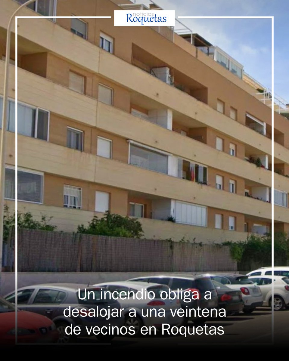 RoquetasEdOn's tweet photo. 🚨 Un incendio declarado de madrugada en un piso de la calle Mérida de Roquetas de Mar obliga a desalojar a una veintena de vecinos. Una mujer de 86 años y un hombre de 59 son trasladados al Hospital Universitario Poniente. #RoquetasDeMar #Sucesos https://t.co/gHiEiIL0Rz https://t.co/tDB2zd0UxD