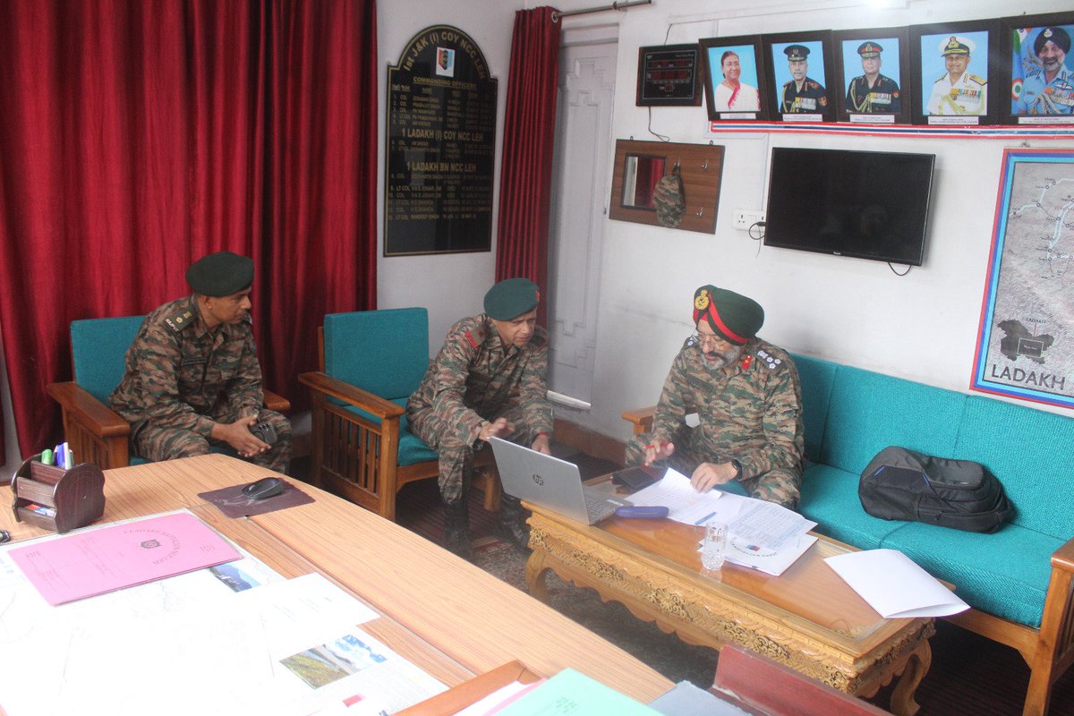 NCCGPHQSRINAGAR's tweet photo. 🇮🇳 Annual Administrative Inspection | 1 Ladakh Bn NCC, Leh 🇮🇳

Brig Gurbir Singh, VSM Group Commander, NCC Group Srinagar inspected 1 Ladakh Bn NCC, Leh as part of the Annual Administrative Inspection. The inspection commenced with a smartly turned-out Guard of Honour by mix guard of NCC cadets. The Group Commander felicitated meritorious cadets, instructors, ANOs and civil staff for their commendable performance. He interacted with the staff and appreciated their dedication and efforts towards strengthening NCC activities across the Ladakh region. 🇮🇳

#NCC #Ladakh #Leh #NCCGroupSrinagar

@NorthernComd_IA @adgpi @HQ_DG_NCC @NCCDteJKL 
@Mygovindia @PIB_India @SpokespersonMoD
@lg_ladakh
@firefurycorps
@prodefleh