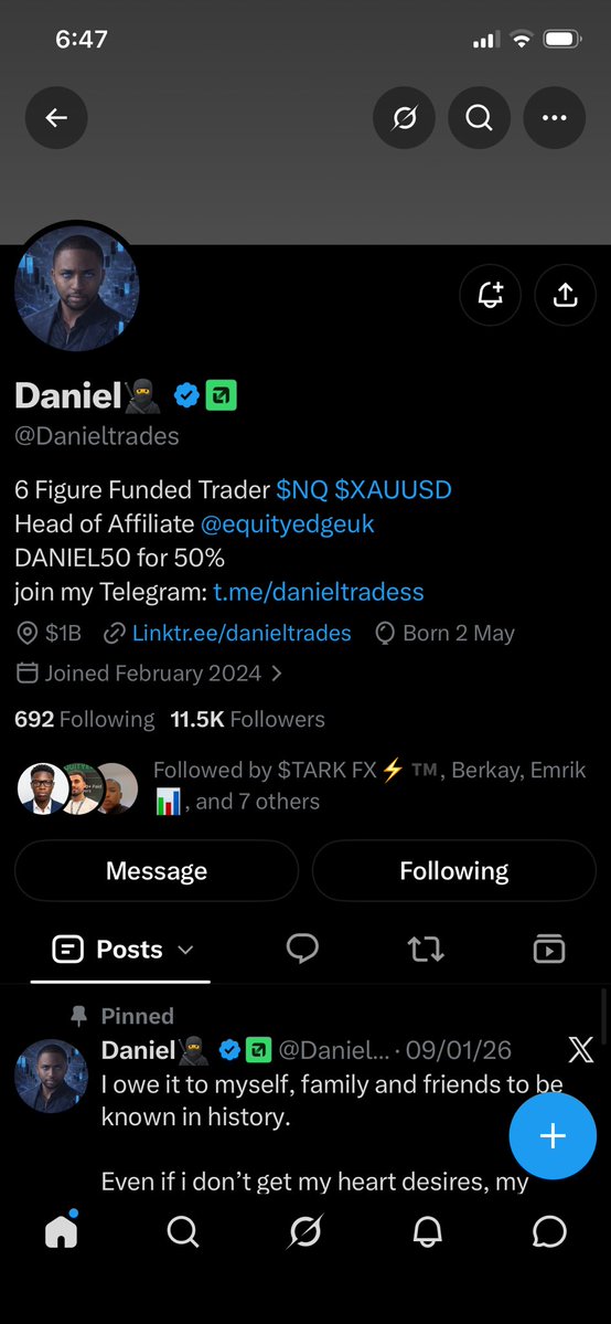 BeeX663765's tweet photo. @DEssentiall @Danieltrades @berkayglife @EquityEdgeUK Hope for win guys i am struggling right now ! To achieve payout ! 

My number is :- 7 https://t.co/dCnfuKLI0n
