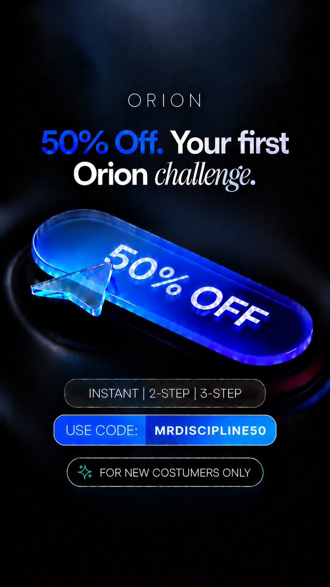 ab_said02's tweet photo. 🚨 $50,000 GIVEAWAY! 🚨

 5 × $10K Orion Funded 🎁

HOW TO ENTER 👇

✅ Follow: @ab_said02 

✅ Follow: @OrionAffiliates

✅ Follow: @orionfundedcom

✅️Also Follow:

@TheEliteTrader_ @Usmanfx__ @THE_SNR_SNIPER @_baba__cj  @yusam_fx @Been_Omar_FX
@Geedow_
@reeyah_sa @PhoenixMMXMR @The_AbdulQadir_ 

Like & Repost this post

💬 Tag 3 traders in the comment

Want to get your own Orion challenge? 👀
🔥 50% OFF your first challenge
🎟️ Code: MRDISCIPLINE50

Winners in 72hrs
Good luck everyone! 🚀🦅