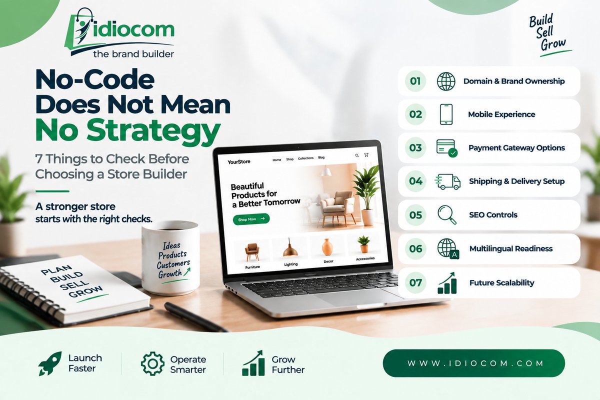 idiocom_saas's tweet photo. 🚀 No-code helps you launch faster. But growth needs the right strategy.

Before choosing a store builder, check:
✅ SEO
✅ Payments
✅ Mobile UX
✅ Scalability

Build your store. Grow your brand. 💚

🌐 https://t.co/BfO4VYVEJT

#Ecommerce #NoCode https://t.co/KEzM4C7uCE