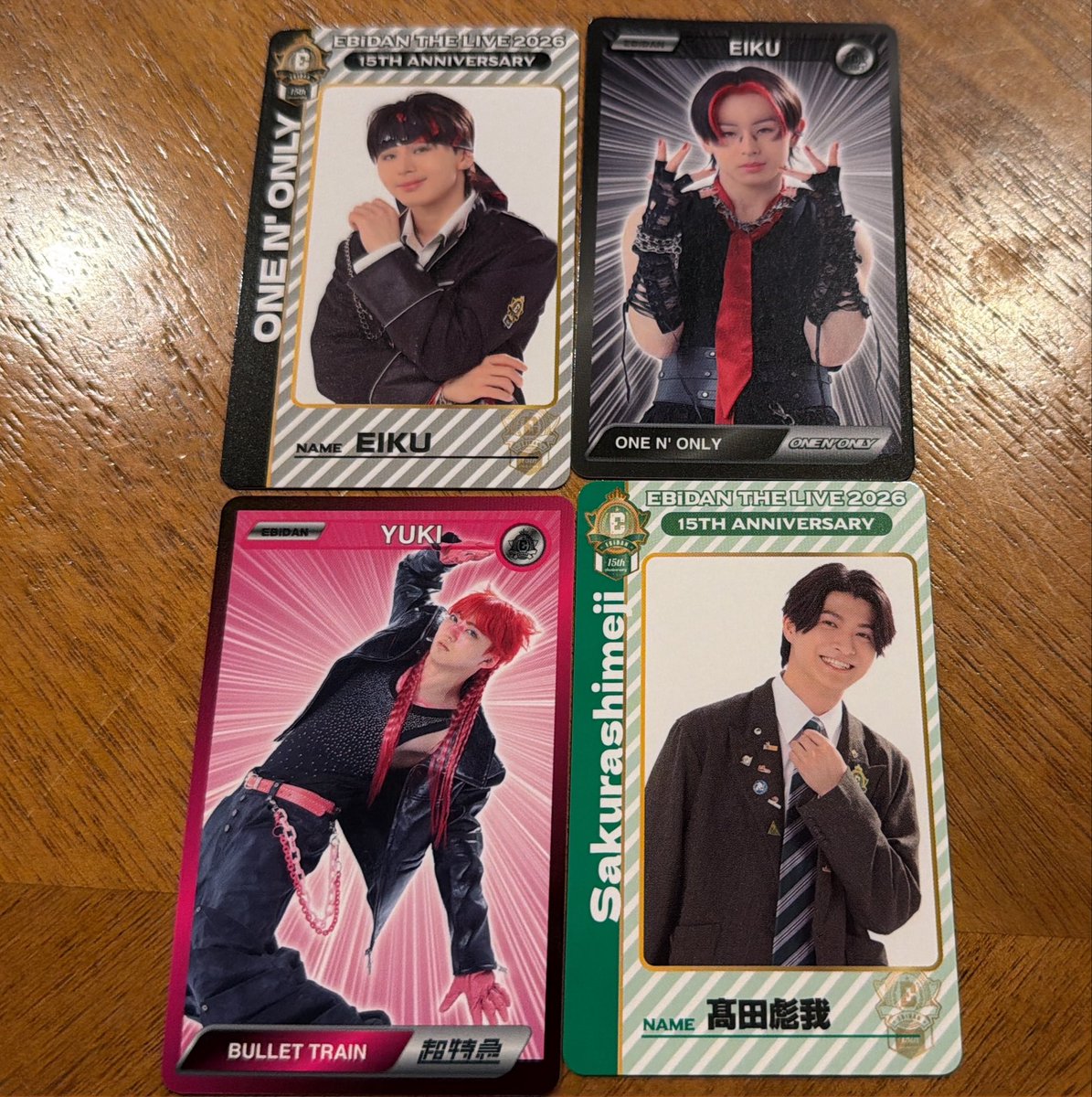 cheeeese_salt's tweet photo. EBiDAN THE LIVE 2026 エビライ
カードキーホルダー 
両面カード　交換

【譲】ユーキ、髙田彪我、EIKU

【求】田中洸希、ジャン海渡、武田創世、 SHOOT
※敬略称

郵送希望です。
他ポストのカードとの交換も⭕️
お気軽にお声掛けください https://t.co/D9skDywi17