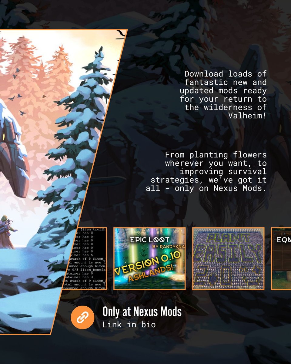 NexusSites's tweet photo. What are you most excited to try out from the latest update? Let us know! #Valheim #Valheim1.0 #modding #pcmodding #pcgaming #pcgames https://t.co/QEOO4f7u8j