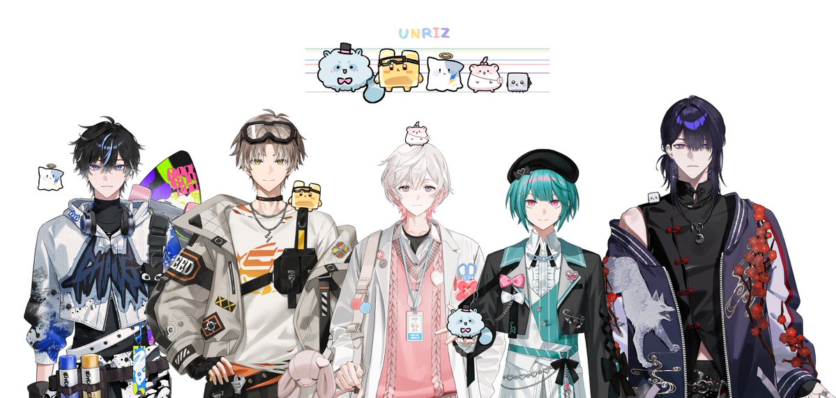 I00RKD's tweet photo. 【WORK】언데이즈 ( @undays_ ) 소속 세이님, 카이하님 팬캐릭터 디자인을 담당했습니다! + 디폴트 크기 비교
