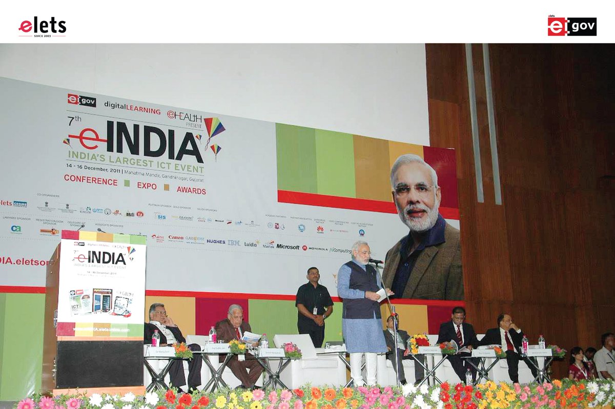 eletsonline's tweet photo. Elets Technomedia extends warm greetings to Hon’ble PM #NarendraModi Ji on his birth anniversary.

We fondly remember his participation as the Chief Guest at the eIndia Summit in Gandhinagar, Gujarat, in December 2011, during his tenure as Chief Minister of Gujarat.

#eGovernance https://t.co/M6KsscibNM