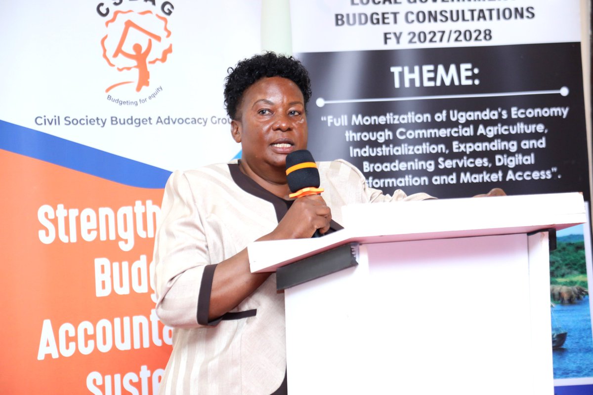 mofpedU's tweet photo. LG BUDGET CONSULTATIONS

Minister of State for General Duties @HonCissyMulondo officiating at the LG Budget Consultations in Masaka City.

She is here to know the priorities of LGs,challenges affecting implementation of Gov't programs and proposals for improving service delivery across the country.

This engagement is also aimed at gathering views on the budget strategy and priorities for FY 2027/28.

The Acting Director Budget,Hannington Ashaba is also in Masaka for the budget consultations.

As earlier noted the Microfinance State Minister @SMusherure is leading the team in Fort Portal City. She shared with LG leaders the feedback on FY 2026/27 budget concerns & the key service delivery issues requiring local government attention,including persistent staff absenteeism and weak performance.
#KnowYourBudget27
#TenfoldGrowth