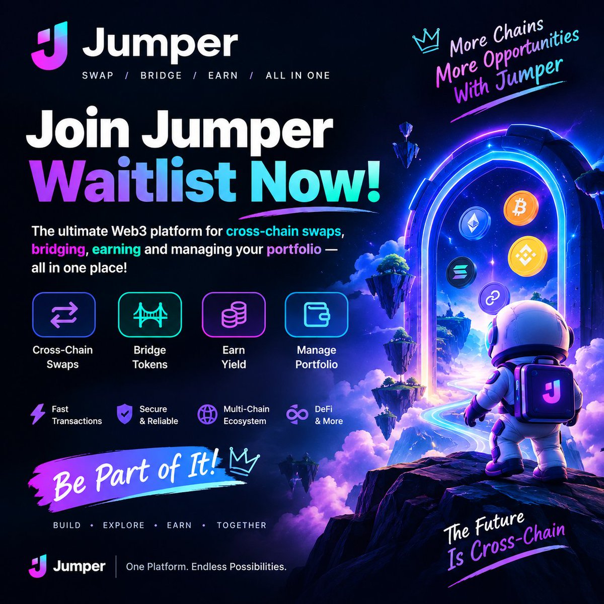 rupok7020's tweet photo. 🚀 The next jump starts here. @jumperapp

Exploring Jumper — making the multi-chain Web3 experience simpler, faster, and more connected. 🌐⚡

If you're building, exploring, or simply curious about the future of cross-chain DeFi, this is one to keep on your radar.

🔗 Join the Jumper Waitlist:
https://t.co/Rkt6AueKLm
Let’s make the JUMP together. 💜

#Jumper #JumperWaitlist #Web3 #Crypto #DeFi #Airdrop #CryptoCommunity #Blockchain #CrossChain #Ethereum #Layer2 #Web3Community