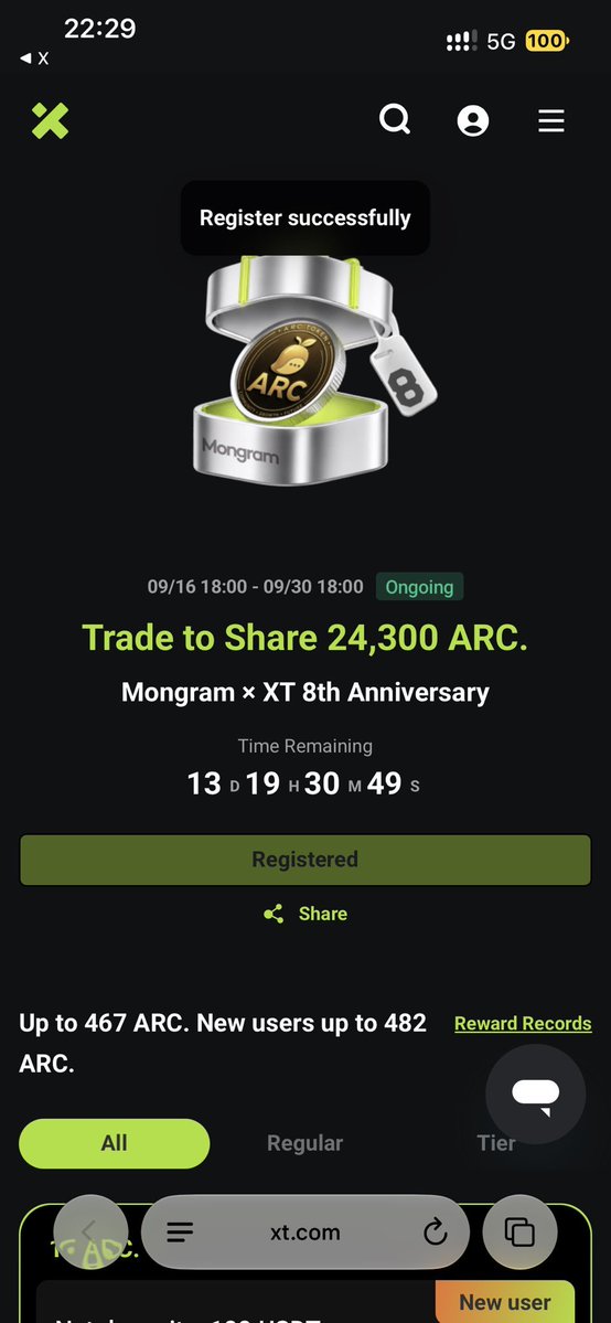 MdSrabon164040's tweet photo. @XTexchange @Mongram1022 Happy 8th anniversary XT! 🎉 Awesome to see Mongram joining the celebration with an extra 1,000 $ARC.
joined the event already, huge thanks @XTexchange @mongram1024
UID: 267081
#XTexchange #XT8 #Mongram #ARC https://t.co/9GqmbEWNrN
