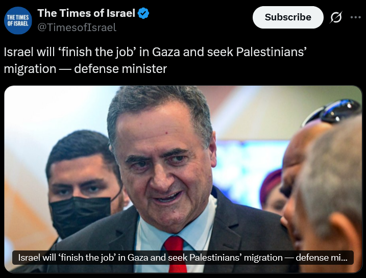 gr8musicvenues's tweet photo. Katz:- #Palestinian's #Migration AKA #EthnicCleansing #CrimesAgainstHumanity
#FinalSolution
If the Zionists return to the land of their parents, then the remaining Jews and Palestinians can live in Harmony as per 1948 https://t.co/SeK0PxBqXU