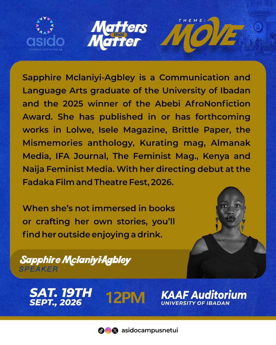 asidocampusnet's tweet photo. THE SPEAKERS ARE HERE ! 👀💙

The wait is finally over!

For Matters That Matter 4.0: MOVE, we’re bringing together incredible speakers with different experiences, perspectives, and voices to share, connect, and inspire meaningful conversations. https://t.co/BttqTGmZQi