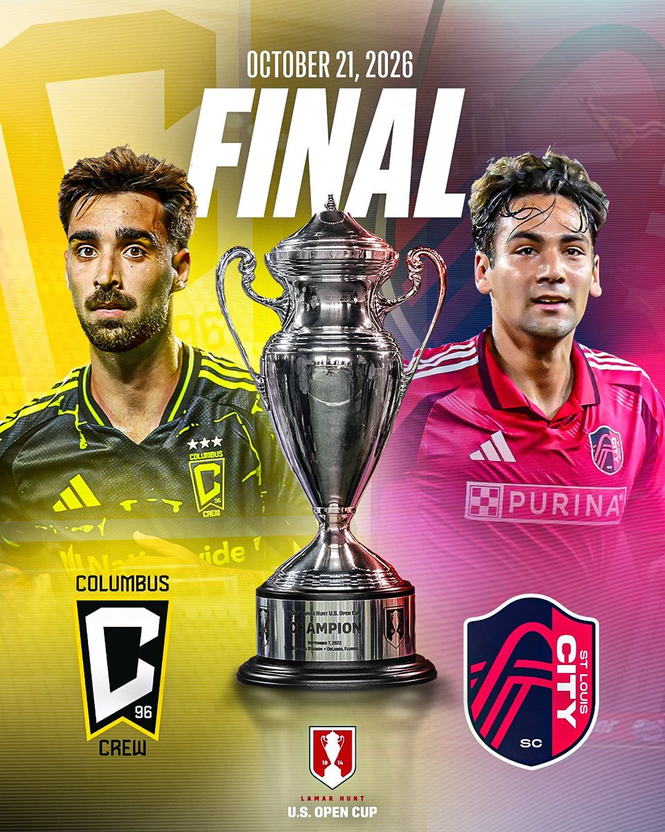 mlsbrazill's tweet photo. A final da @OpenCup dos EUA está definida. 🏆
O @stlCITYsc buscará conquistar seu primeiro troféu de todos os tempos quando visitar o @ColumbusCrew em 21 de outubro.
#uscup #mls https://t.co/vBEGUHfHFS