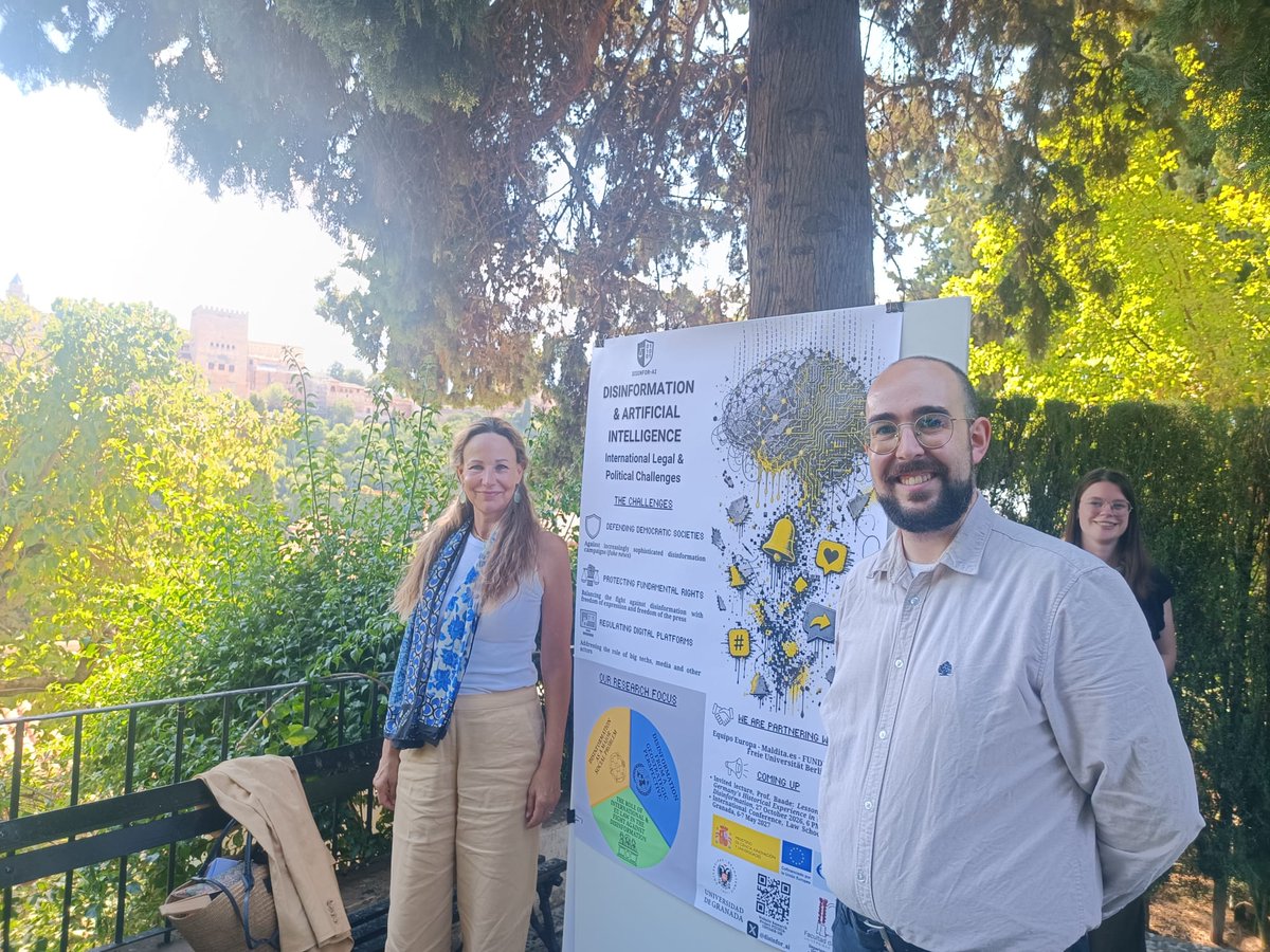 disinfor_ai's tweet photo. We are honoured to have been invited to the @cimcyc International Doctoral Summer School to present our Research Project. Our PI Carmela Pérez and @MNavasDDHH engaged in a fruitful conversation with other experts, hopefully contributing to the debate on tackling disinformation. https://t.co/5zHd7Ibh53