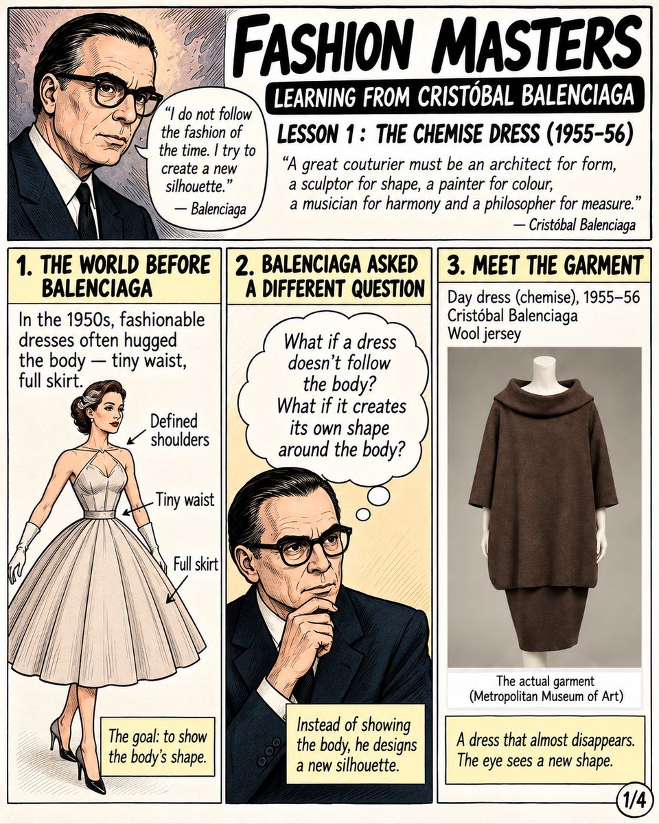 knownasmrb's tweet photo. How Balenciaga taught fashion to stop following the body. https://t.co/Gaj7dklGNK