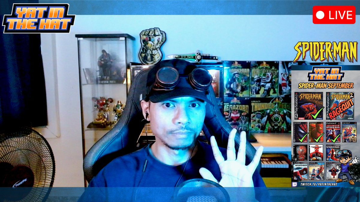YatintheHat's tweet photo. 🔵We're finishing up Spider-Man: Friend or Foe tonight. Probably the easiest button mashing Spidey game we've played so far. 

🧢 https://t.co/ka1IqVklsd 

#twitch #Streamer #spiderman #retro #playstation https://t.co/tI8vDh1rLL