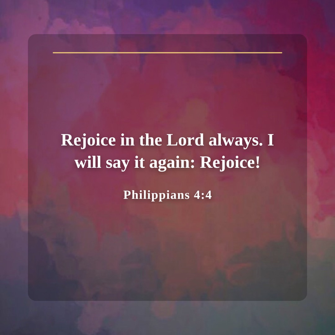 BibleHourApp's tweet photo. Rejoice in the Lord always. I will say it again: Rejoice!
Philippians 4:4
#Philippians #Philippians4 #Philippians44 #BibleVerse #Bible #Faith #Jesus #BibleHour https://t.co/p2n7CnSU1q