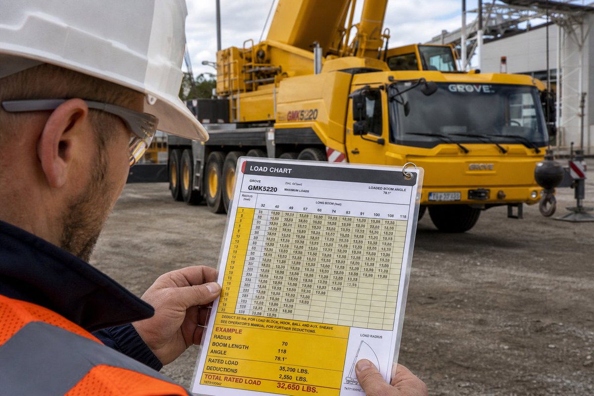 frogswiper's tweet photo. The load chart is not a suggestion. Know your crane's capacity at every radius and boom angle. Overloading kills. If you're unsure about the weight, measure it. Guessing is gambling with lives.

#LoadChart #CraneSafety #ConstructionSafety #LiftPlan https://t.co/vtkgdJb6gb