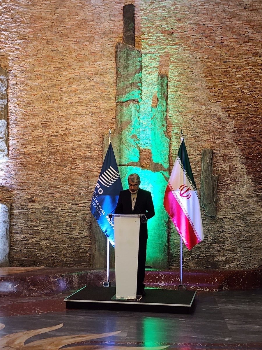 PMIRAN_GENEVA's tweet photo. A touch of #Persia at #WIPO in #Geneva.
The week-long “Persian Heritage & Future Innovation” exhibition, organized by the Permanent Mission of #Iran in Geneva and hosted at #WIPO headquarters, offers a glimpse into the richness, diversity and enduring legacy of Iran’s cultural and civilizational heritage.
Featuring exquisite Persian carpets and exceptional #Iranian handicrafts, the exhibition celebrates centuries of artistry, craftsmanship and creativity, while highlighting the continuing spirit of innovation that connects Iran’s remarkable past with its future.
From the grandeur of an ancient civilization to the promise of innovation for the future.