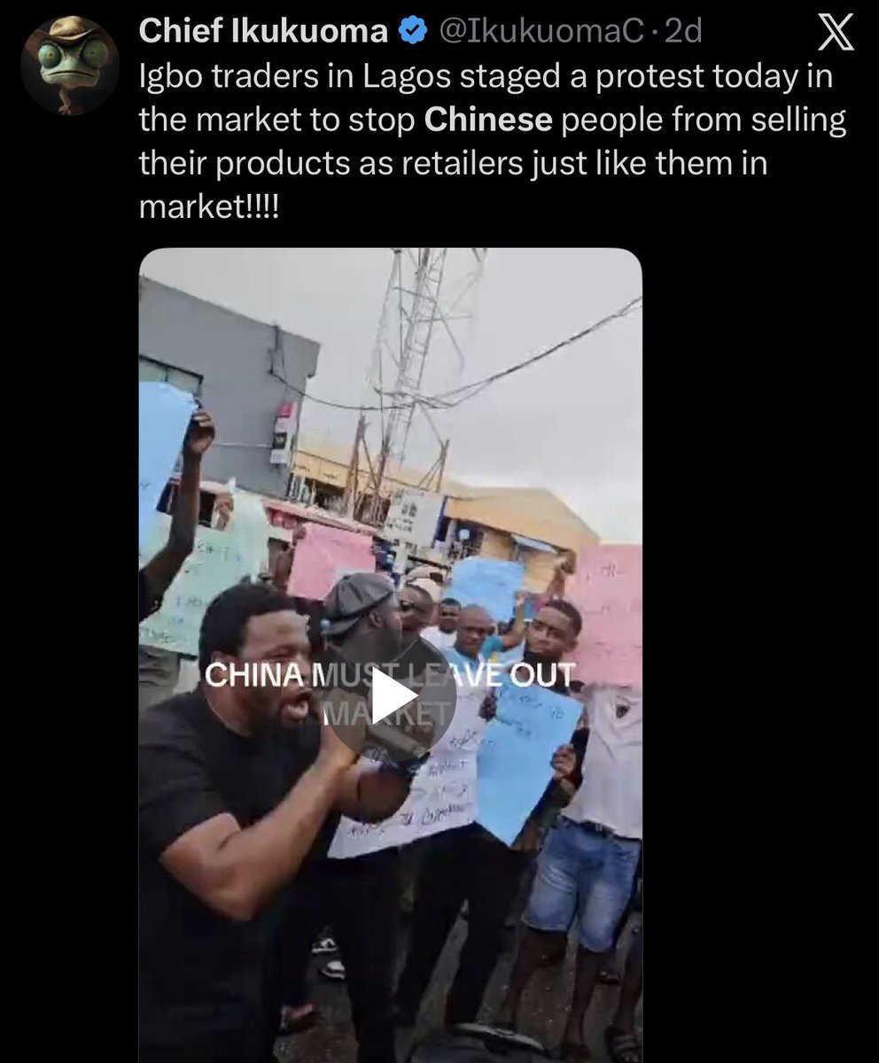 Big_Mck's tweet photo. Reaction to frame one: The Chinese are taking over Nigeria.

Reaction to frame two:  Bola Tinubu is bribing America (not that America is taking over Nigeria).

Notice the different reactions from the usual suspects. 

When I say the U.S. psy-op in Nigeria runs very deep, this is what I mean. Washington has completely captured the imagination of Nigerians.

Meanwhile, one of these two countries has invested at least $45 billion in Nigeria in the last 10 years, including building roads, ports and railways. The other country has invested nothing, rather, it has continued to take and take and take. 

One of these countries has opened up its market for finished products from Nigeria and from other African countries, tariff-free. The other country only extracts raw materials and places high tariffs on finished goods, which is why when you go to African stores in that country, things are ridiculously expensive (some of you even complain every day online about these African stores).

I will leave it here for now. One day, everything that is happening will become clear to everyone.