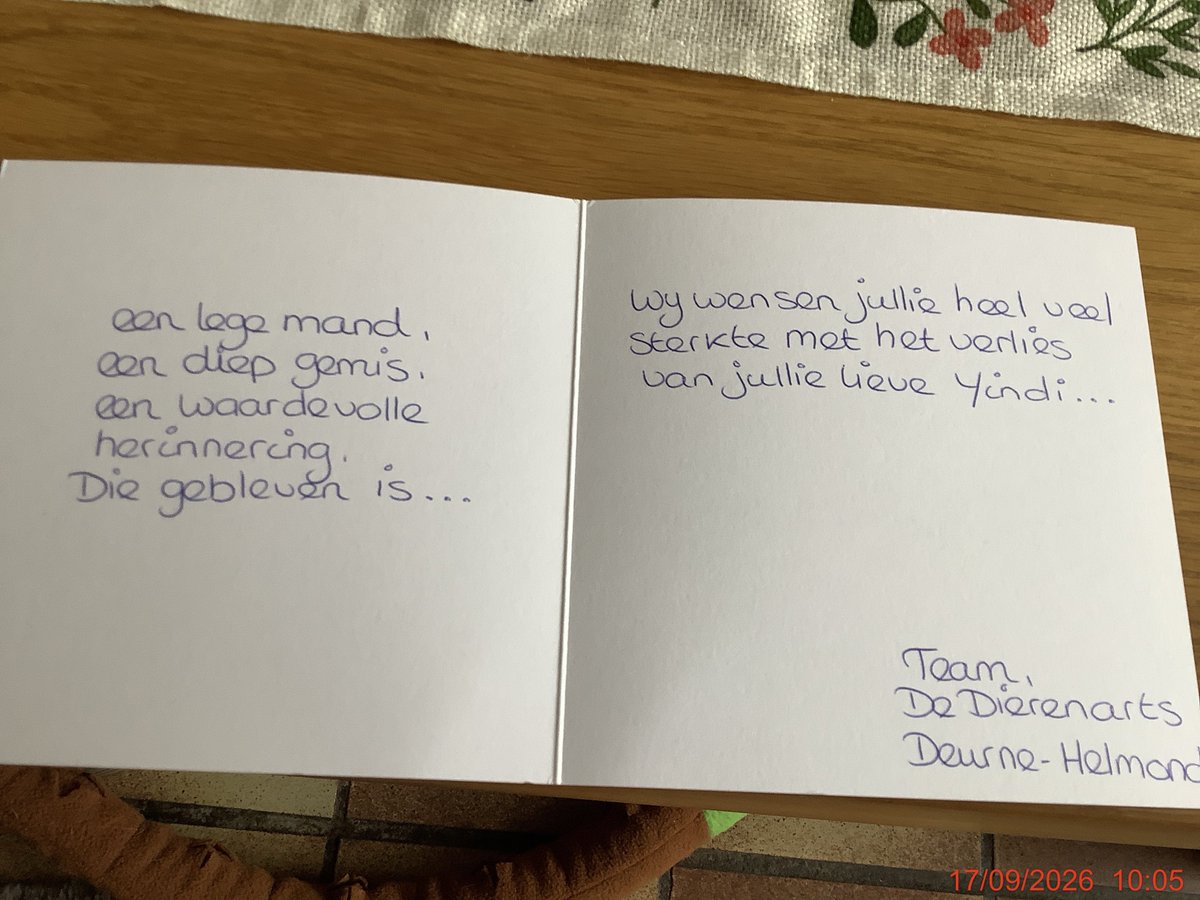 ton65jacobs's tweet photo. Kaartje van de dierenarts… #lief https://t.co/l2AYCbhYqR