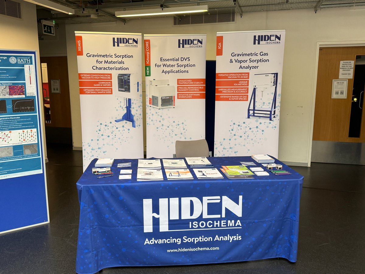HidenIsochema's tweet photo. It's the last day of @EPoMM_UK 2026!
If you're attending today, visit our stand and learn how our instruments are contributing to research across porous materials, gas seperation and more.
Learn More:
π https://t.co/uQd5VkvlXB
βοΈ info@hidenisochema.com
-
-
#SorptionAnalysis https://t.co/8obUlANzQA