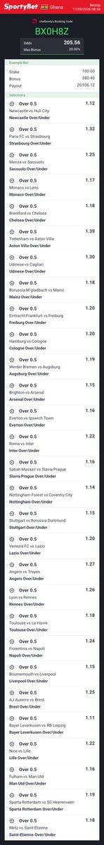 _Bonty_Official's tweet photo. 200 odds favorite teams to score for weekend 🎉

SportyBet code: BX0H8Z https://t.co/A6bc28hmjM