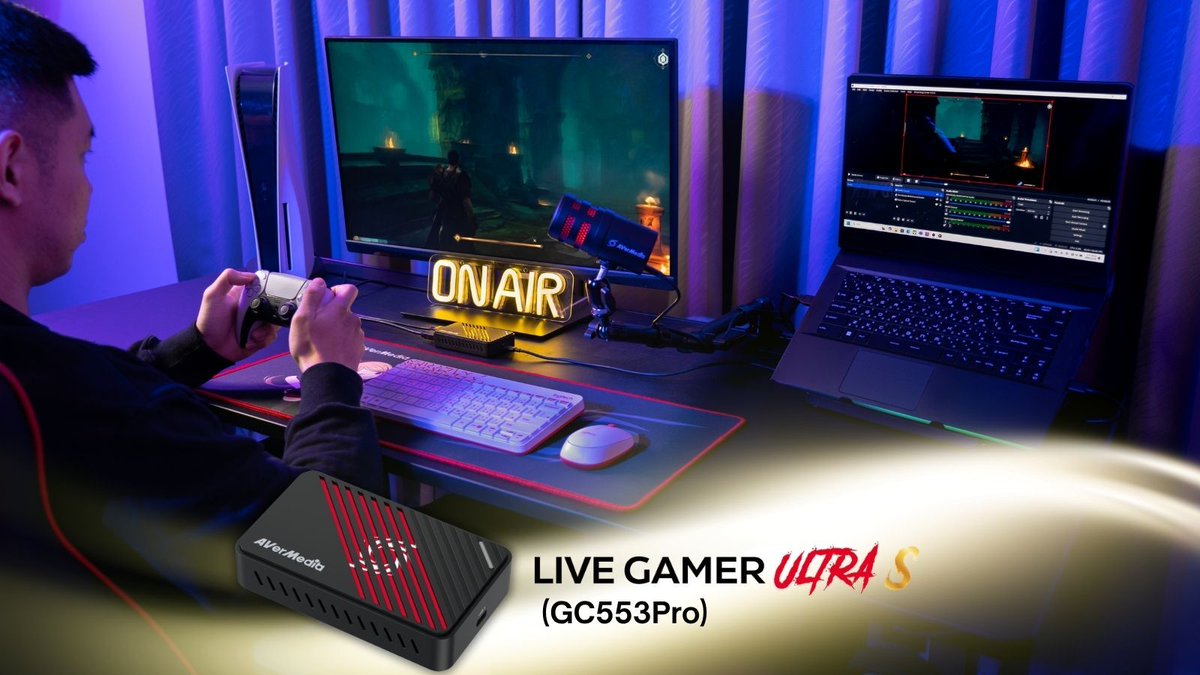 AvermediaUK's tweet photo. Add the Live Gamer ULTRA S GC553Pro to your gaming setup today that capturing in sharp 4K60 or ultra-smooth 1080p240 with RGB24 true color! https://t.co/Bk7s0y27oU