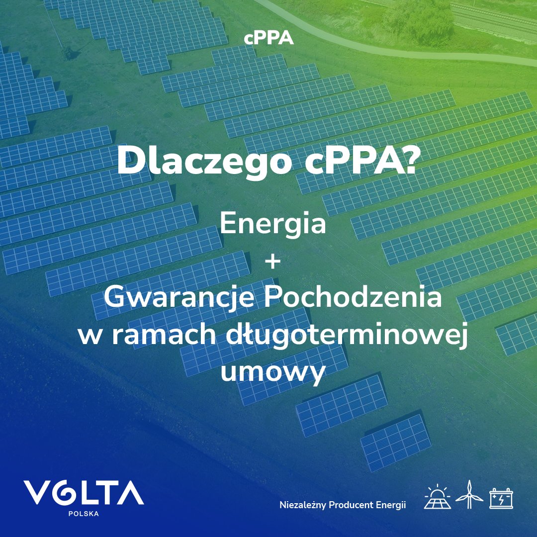 VoltaPolska's tweet photo. Gwarancje Pochodzenia (GO) w umowie cPPA

Zakup samych GO potwierdza odnawialne pochodzenie energii. cPPA daje przedsiębiorstwu więcej: energię, GO i długoterminową umowę określającą cenę i zasady rozliczeń.

👉 Odwiedź naszą stronę, aby dowiedzieć się więcej o #cPPA. https://t.co/J3UEIRMqQY