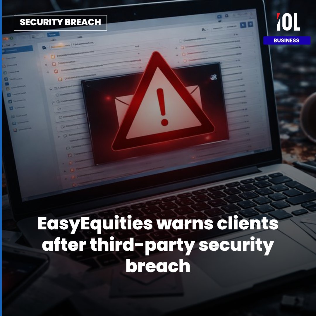 IOL's tweet photo. Online investment platform EasyEquities has announced that some of its clients’ personal information may have been exposed after a third-party service provider suffered a security breach.
Read on https://t.co/lu5RoxK24b
#business #SecurityBreach #ClientWarning #EasyEquities #InformationExposed