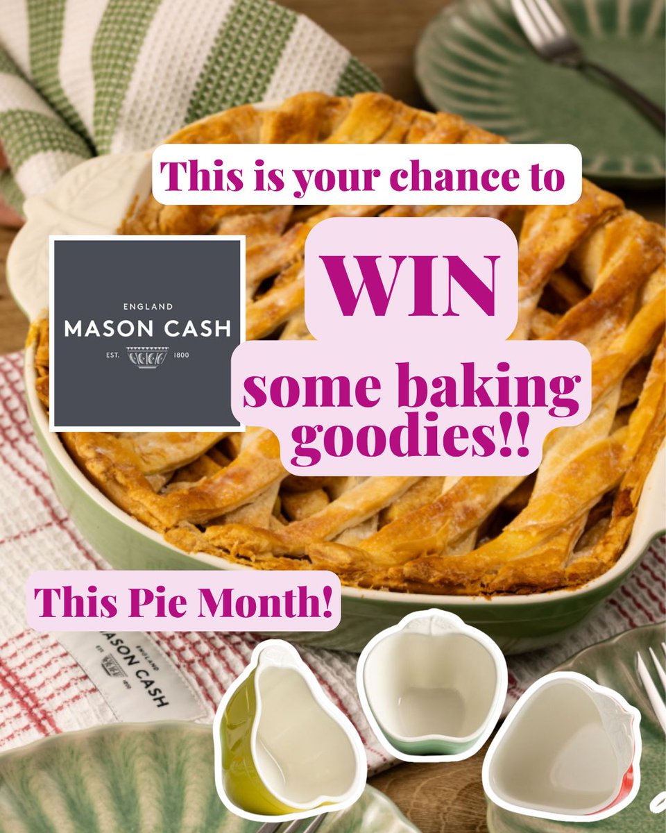 CakeandBakeShow's tweet photo. 🤤 Post your pies for a chance to win prizes AND an AWARD!! 🏆
Tag us in a photo or video of a recent pie you've made, use the hashtag #HomeBakeroftheYear and tell us the name and 1 line about your pie recipe!! 💗
Tap the 🔗 https://t.co/UwzKO2M879  
 #CakeandBakeShow26 https://t.co/azn1qRVifk
